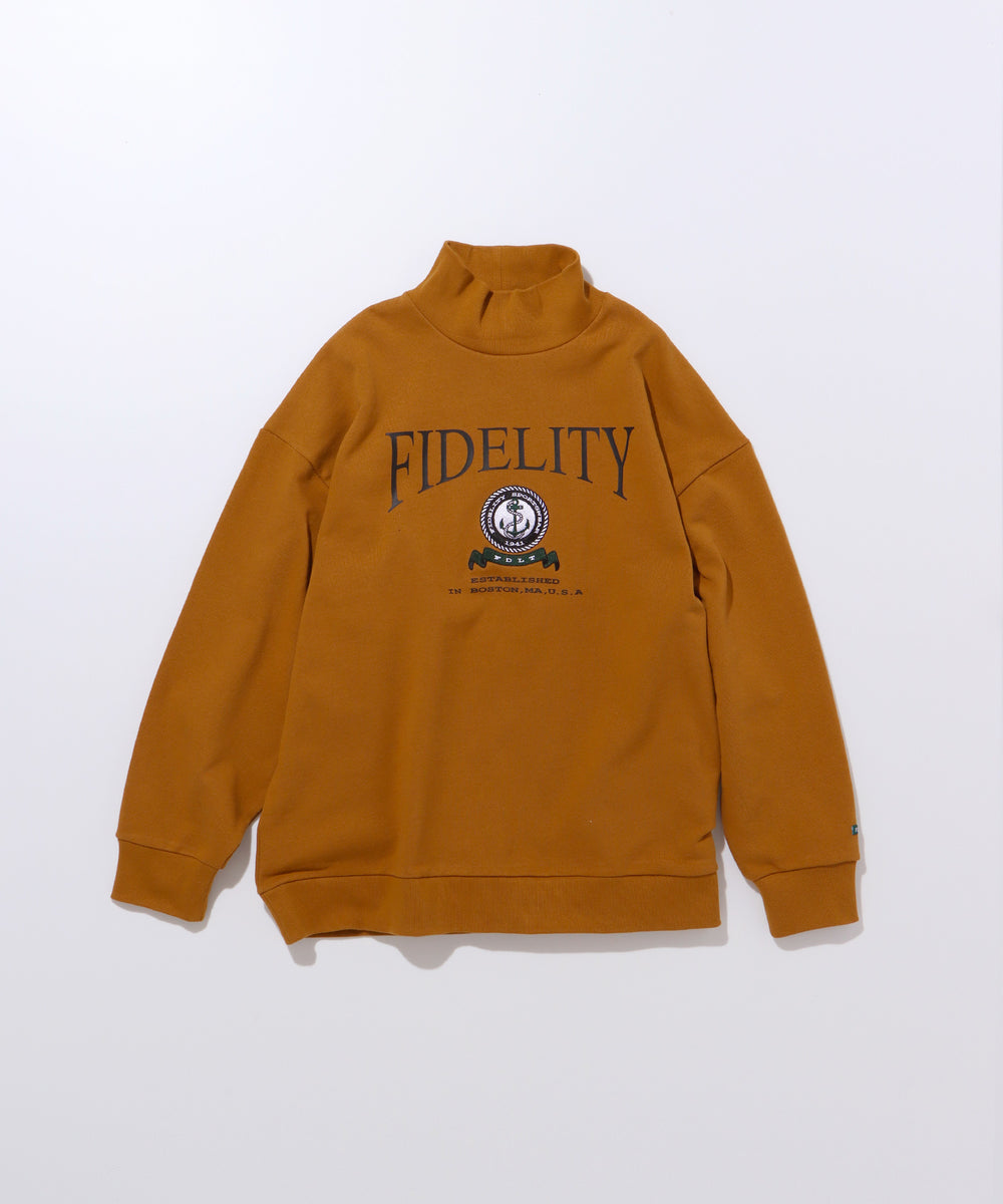 FDLT] EMBLEM LOGO MOCKNECK (Mustard)｜モックネックスウェット