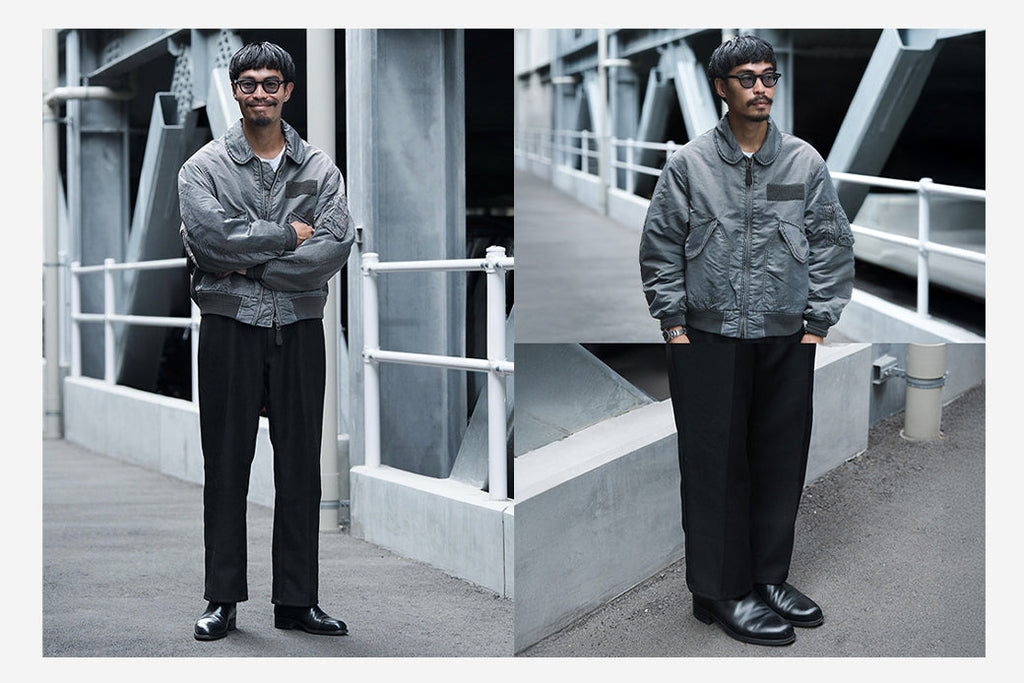 【インフルエンサー着用】ミニマルの平穏な生活さんが魅せる「VINTAGE WASH FLIGHT JKT」