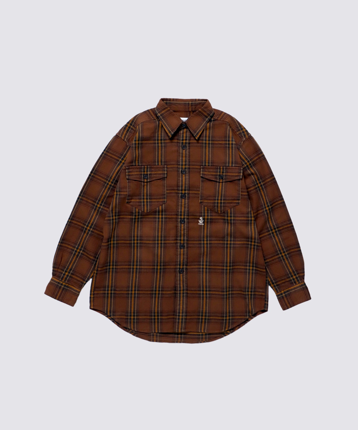 CHAMOIS CLOTH CHECK SHIRT (Brown Check)｜ネルチェックシャツ – FIDELITY