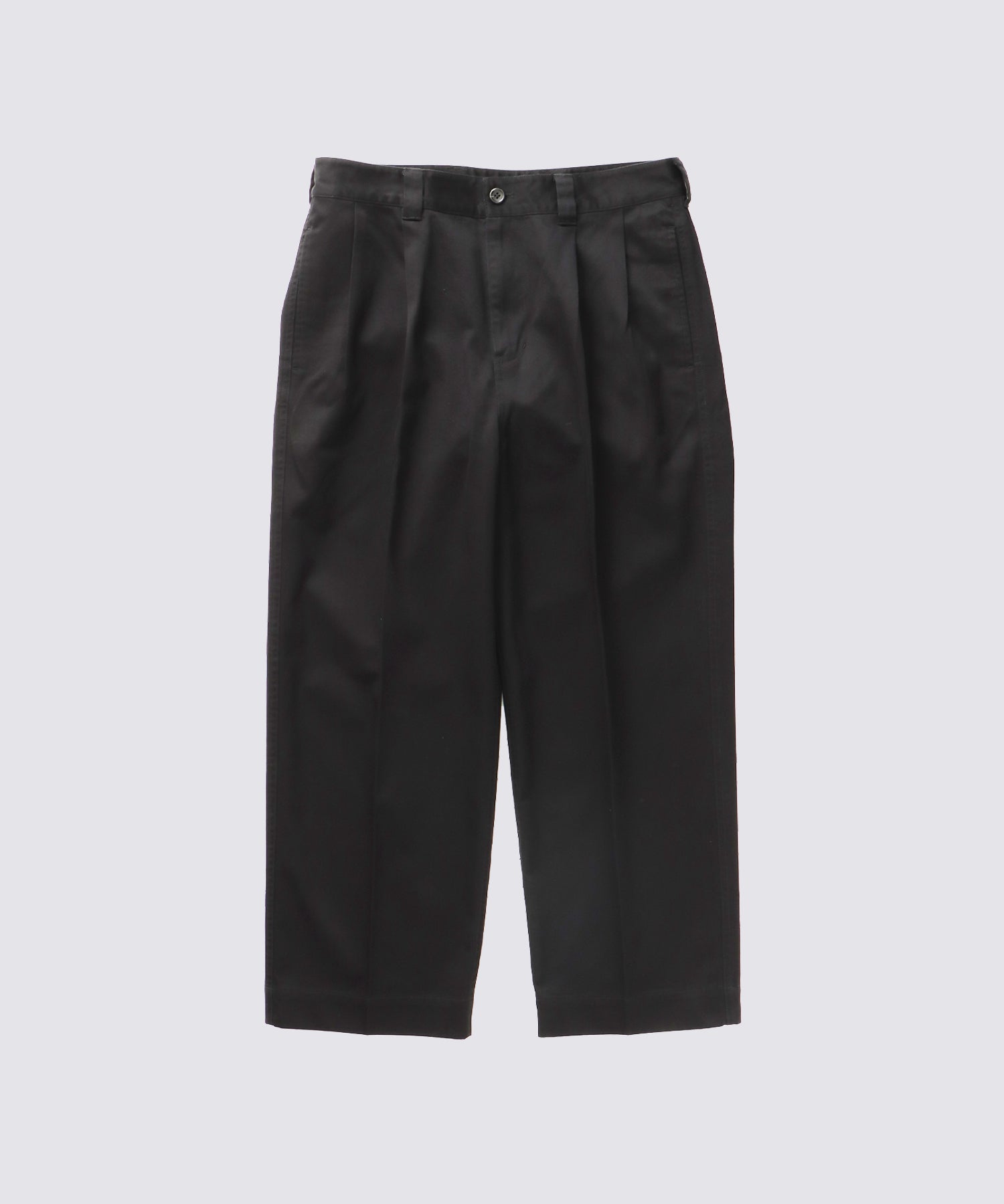 2TUCK TWILL TROUSERS PANTS (Black) | トラウザーパンツ – FIDELITY