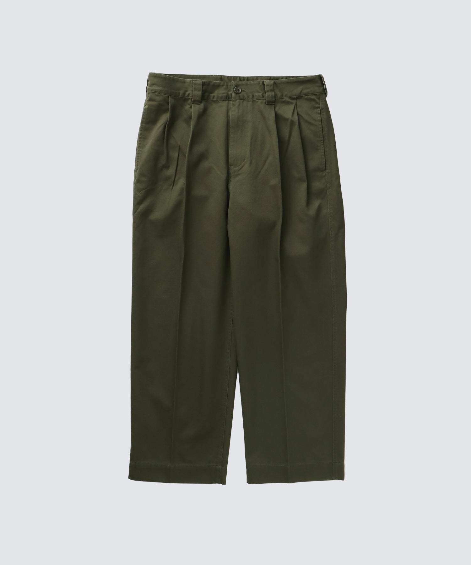 2TUCK TWILL TROUSERS PANT (Khaki) | トラウザーパンツ – FIDELITY