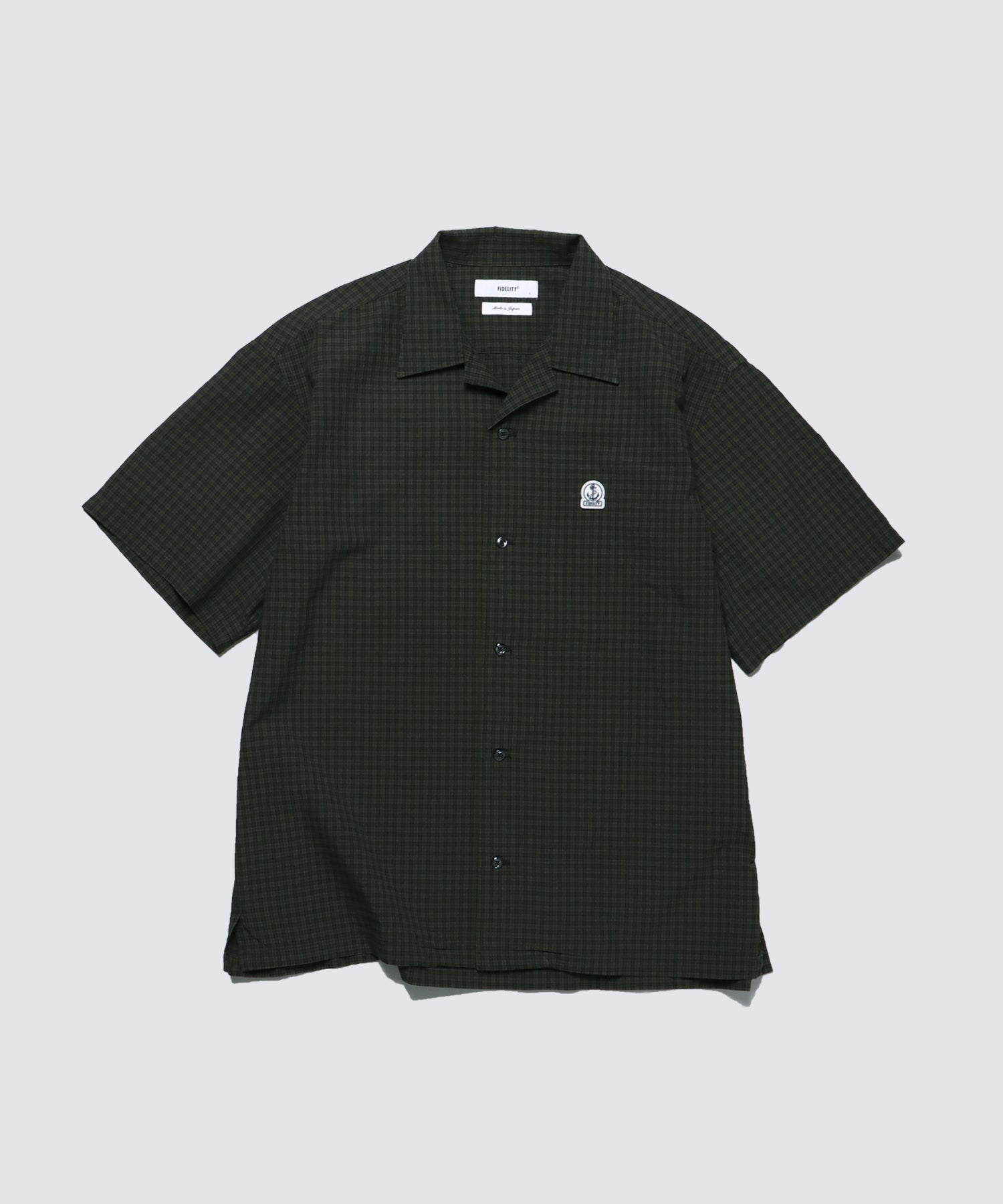 ORAGANIC CHECK S/S SHIRT (Dark Green)｜オープンカラーチェック 