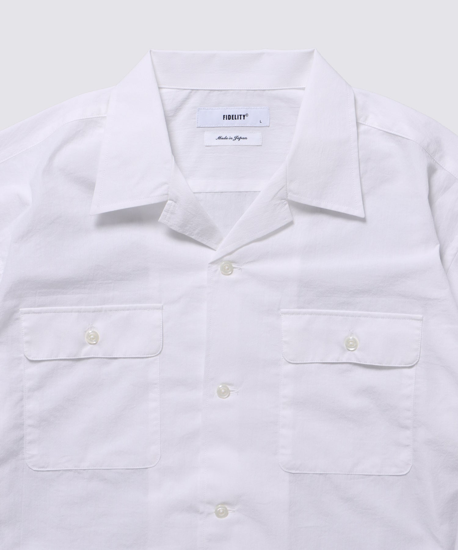 WASHER VOILE S/S SHIRT (Off White)｜オープンカラーシャツ – FIDELITY
