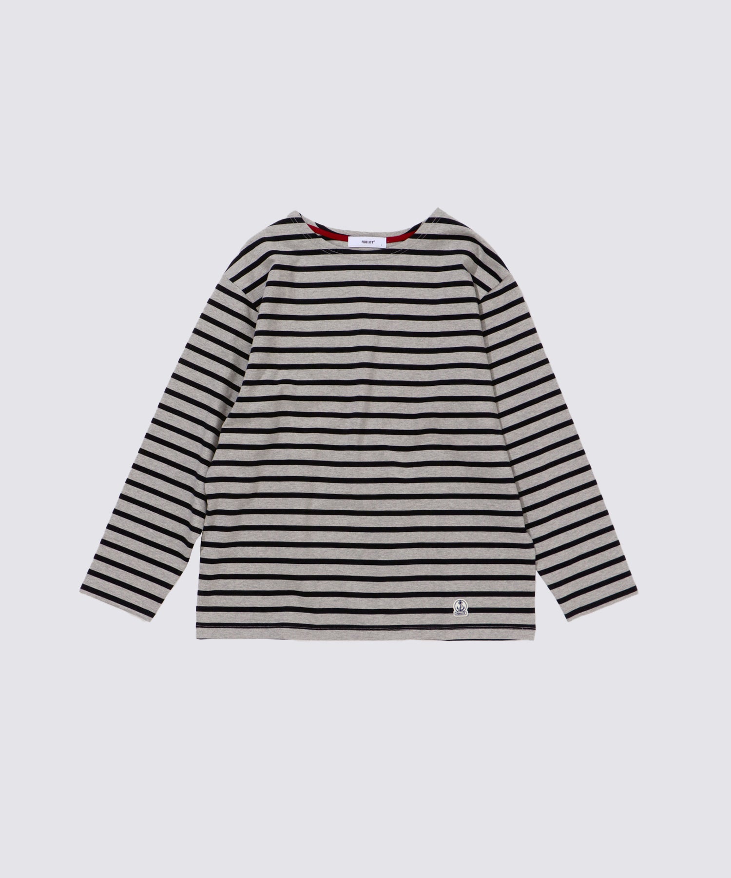 BORDER L/S REGULAR (Gray-Mix Black) | バスクボーダーシャツ – FIDELITY