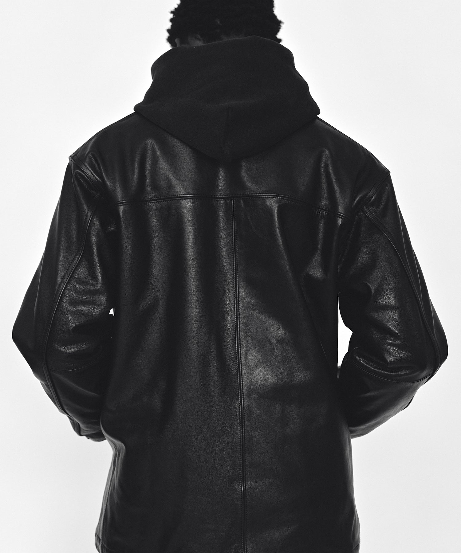 COW LEATHER CAR COAT (Black) | 牛革 | カーコートジャケット – FIDELITY