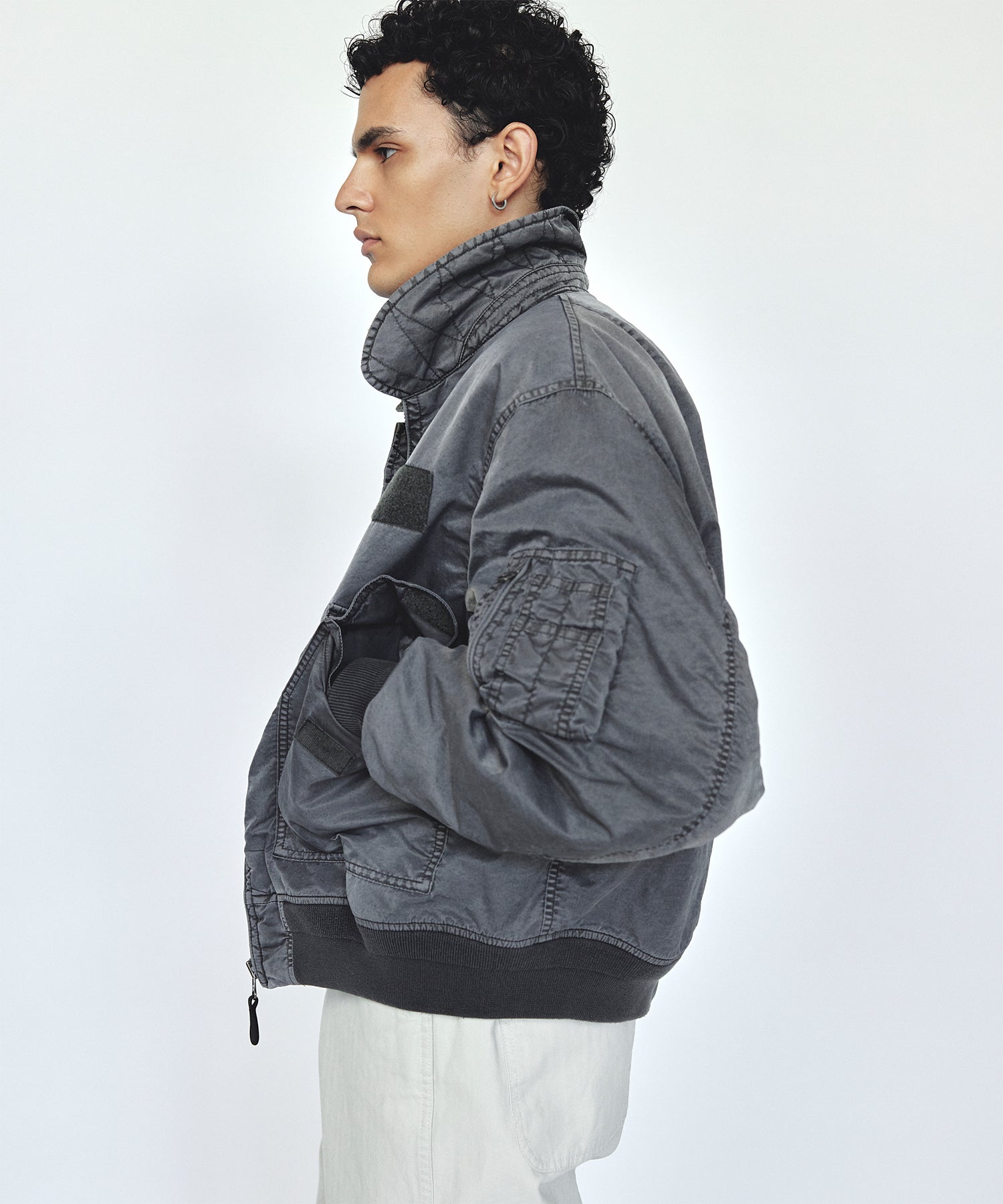 ジャケット・アウター FIDELITY vintage wash flight jacket L VINTAGE WASH FLIGHT JKT (Black) | CWU-45P | フライトジャケット