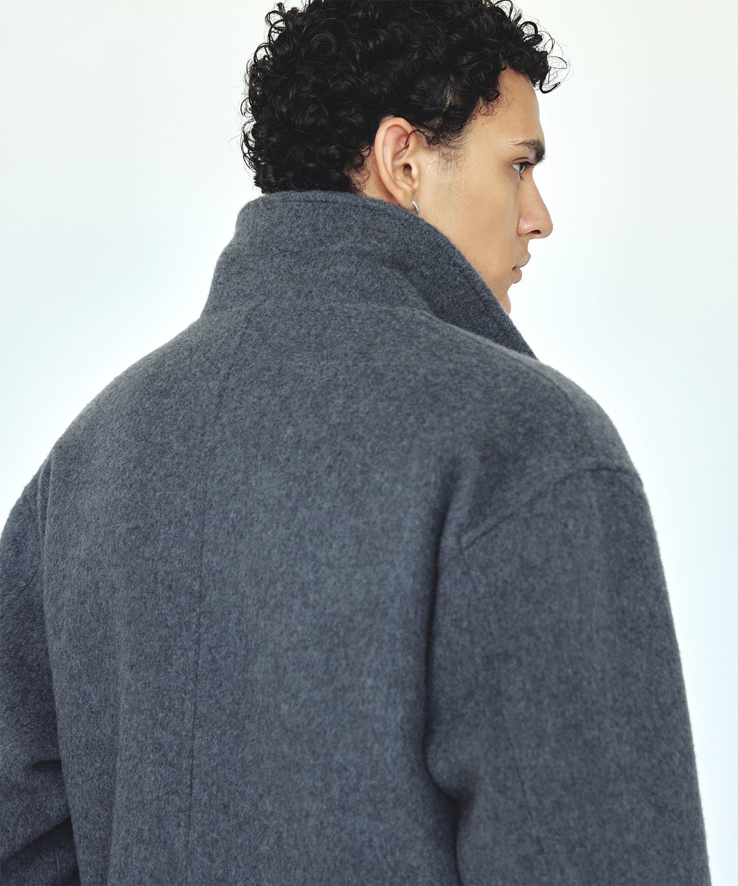 S110 DOUBLE BEAVER SINGLE PEA COAT (Charcoal) | Pコート – FIDELITY