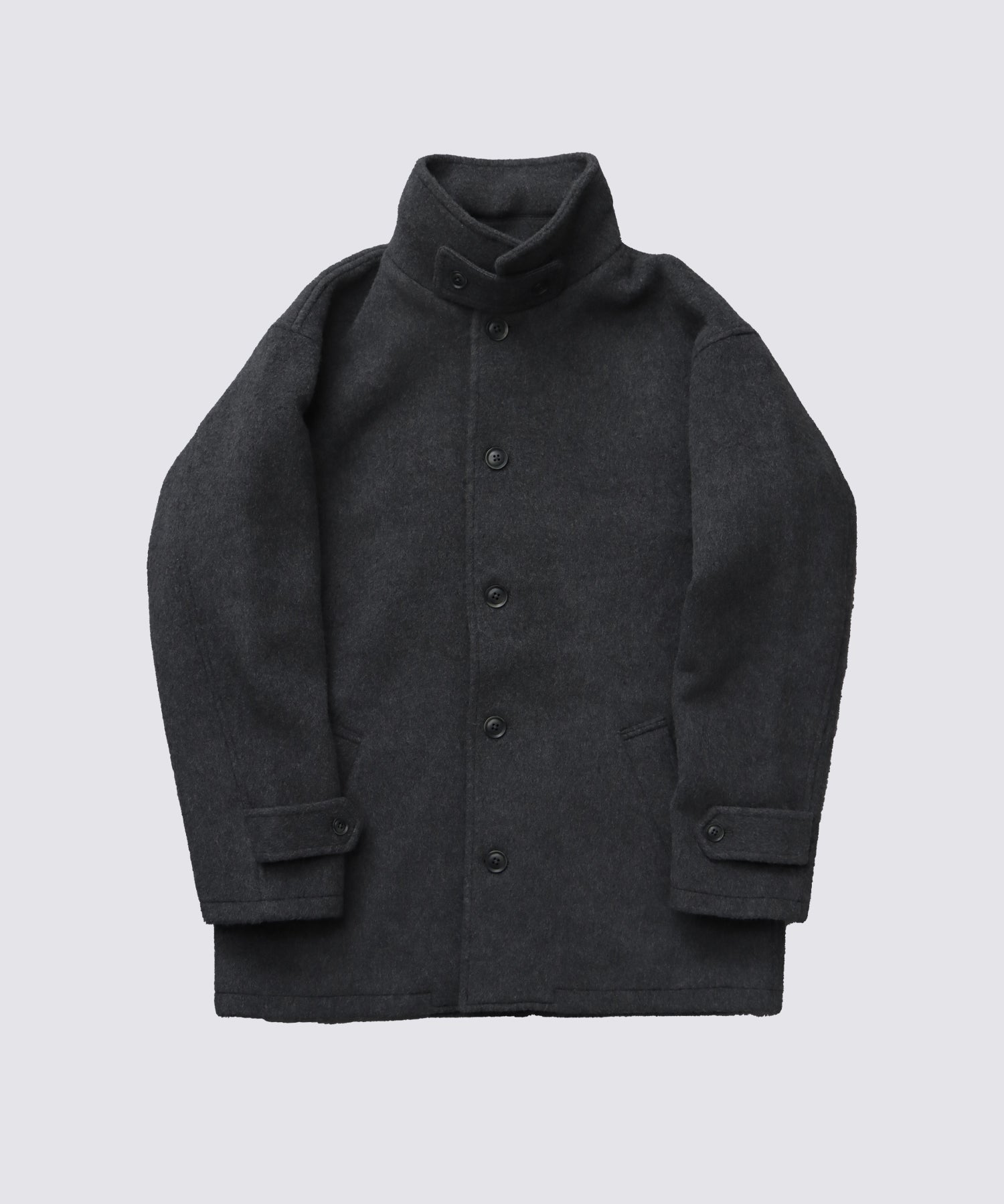 S110 DOUBLE BEAVER SINGLE PEA COAT (Charcoal) | Pコート – FIDELITY