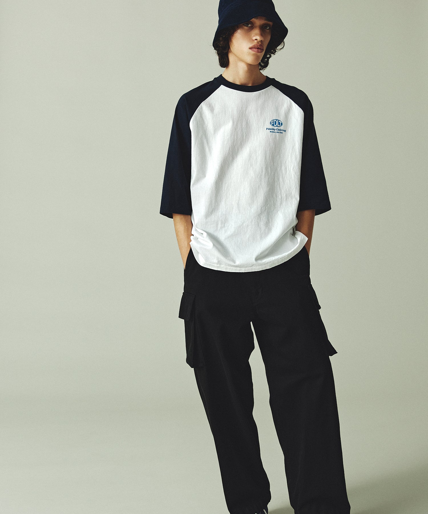 ORVAL LOGO RAGURAN TUBE TEE (Black)|七分袖ラグランTシャツ