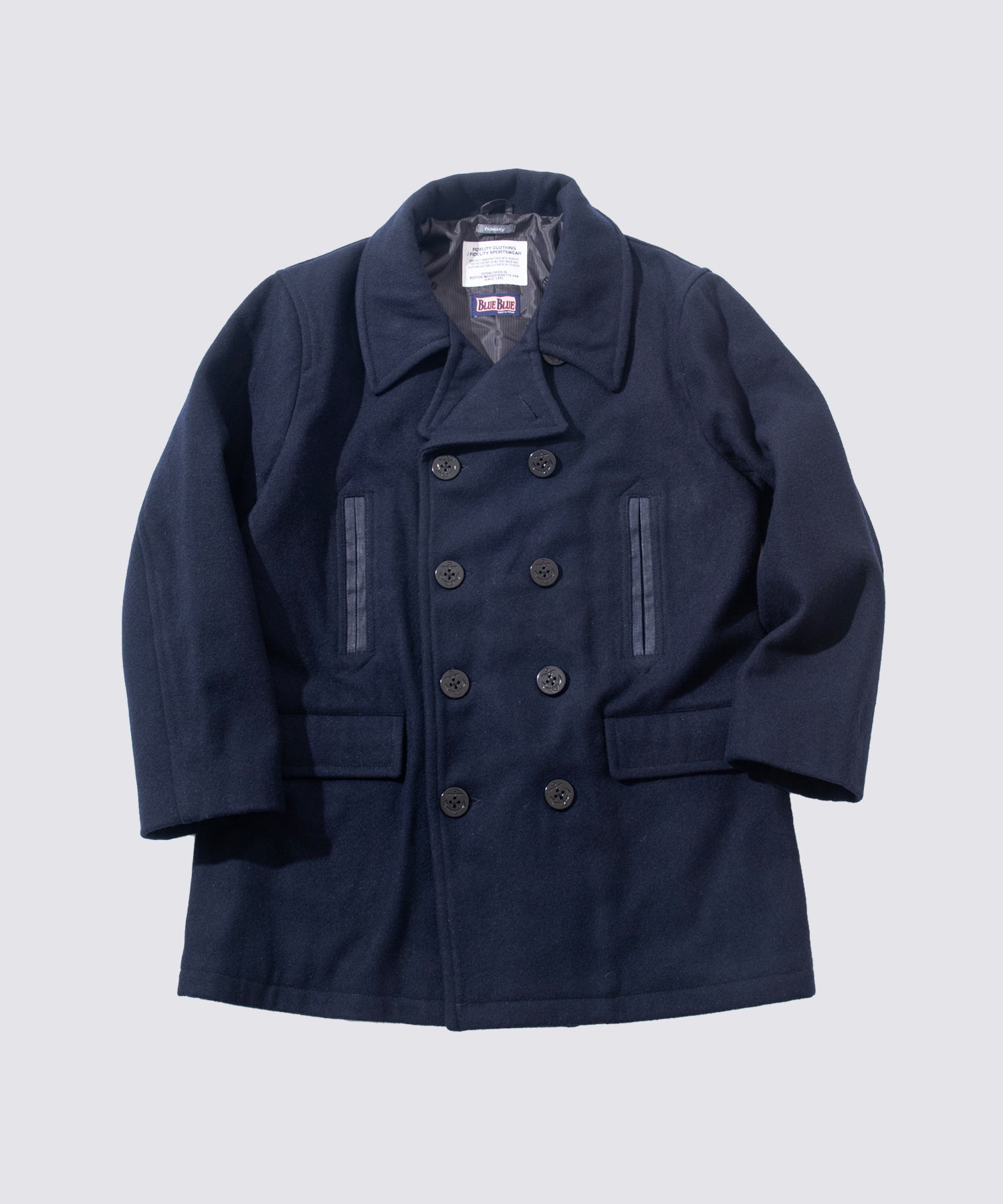 FIDELITY × BLUE BLUE 10B PEA COAT (Yankee Navy)