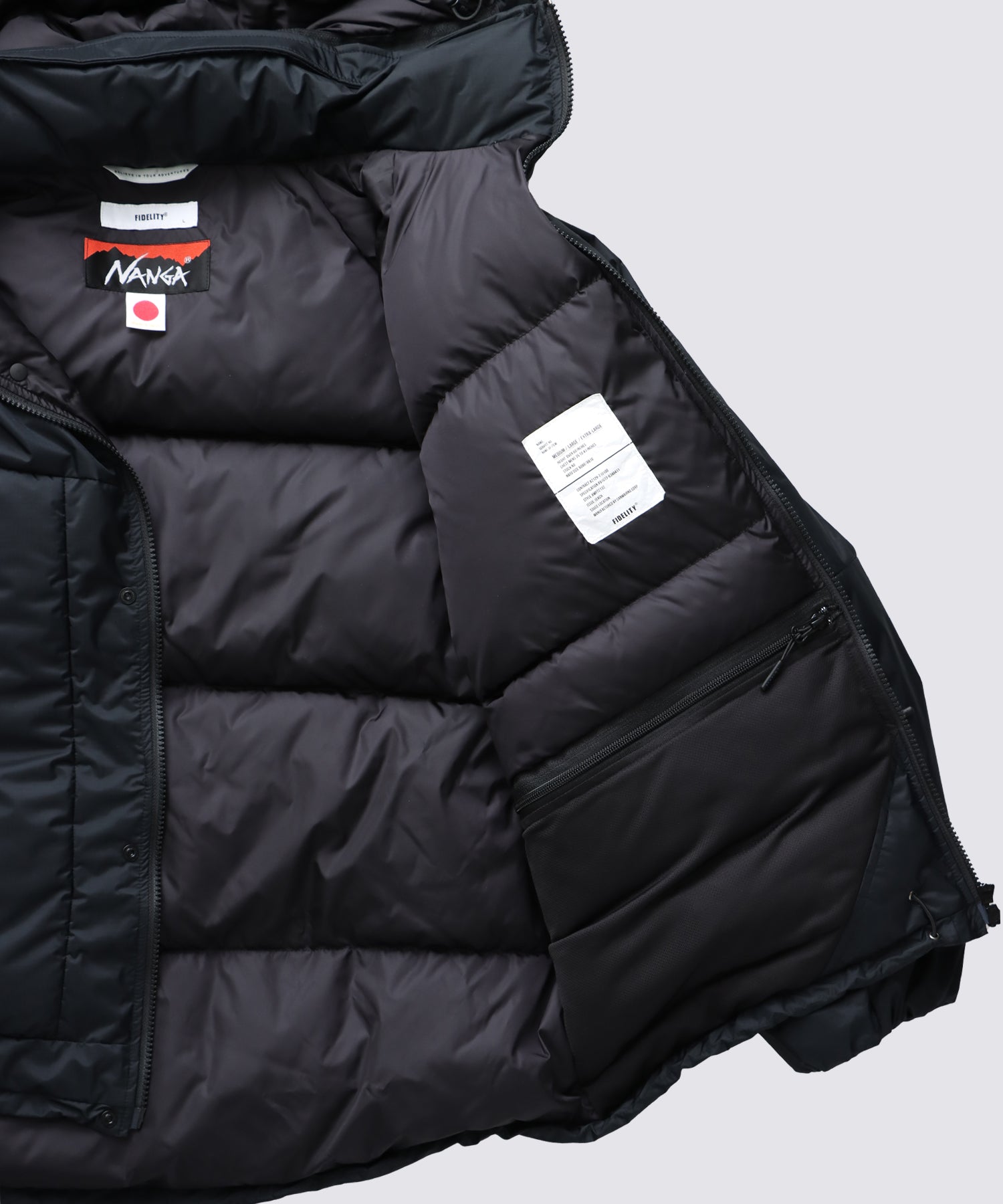 NANGA x FIDELITY] 3LAYER DOWN JACKET (Black) | ナンガコラボダウンジャケット