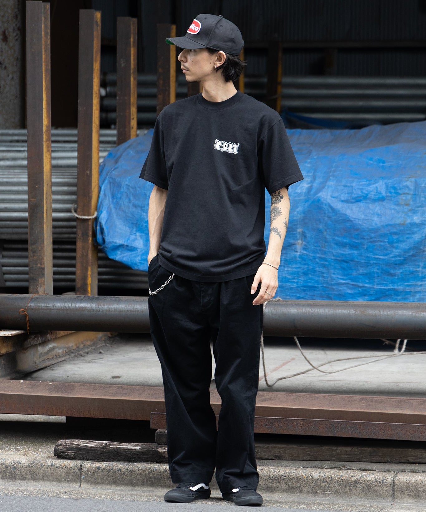 2TUCK TWILL TROUSERS PANTS (Black) | トラウザーパンツ – FIDELITY