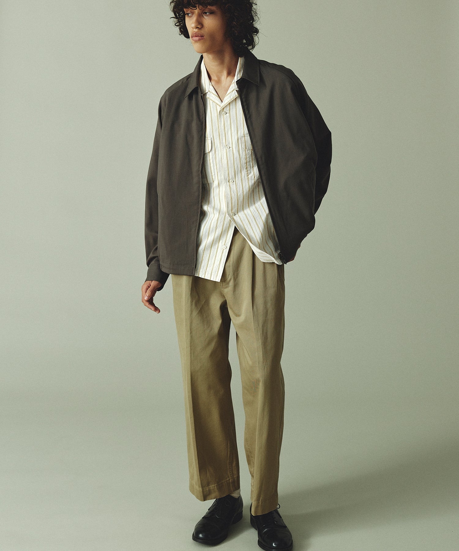 FINEMERINO TRO SWINGTOP(Gray) | ウール スウィングトップ