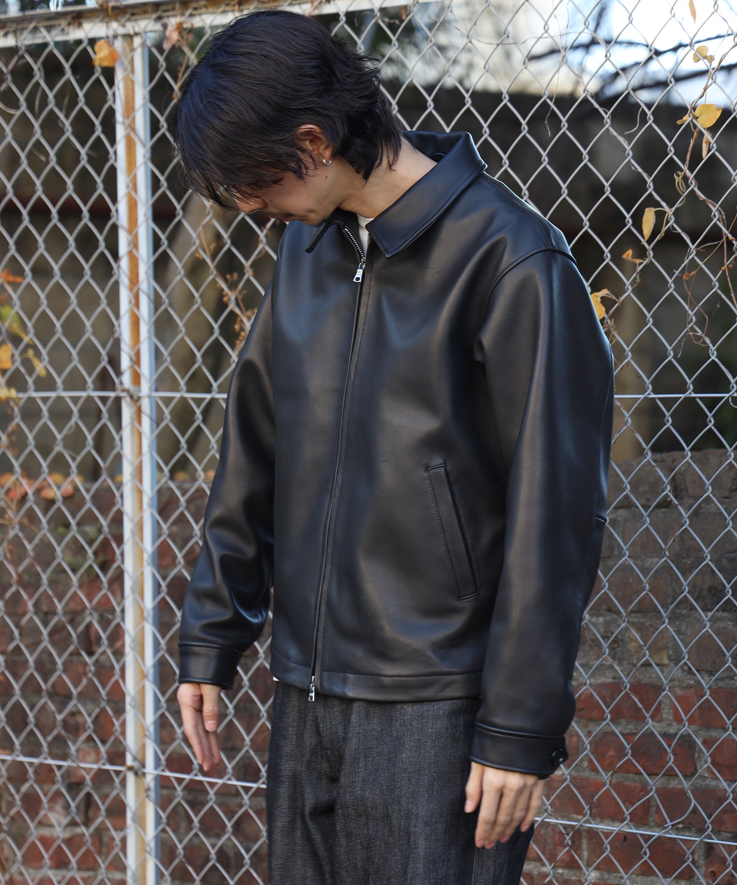LAMB LEATHER ZIP BLOUSON | ラムレザージャケット – FIDELITY