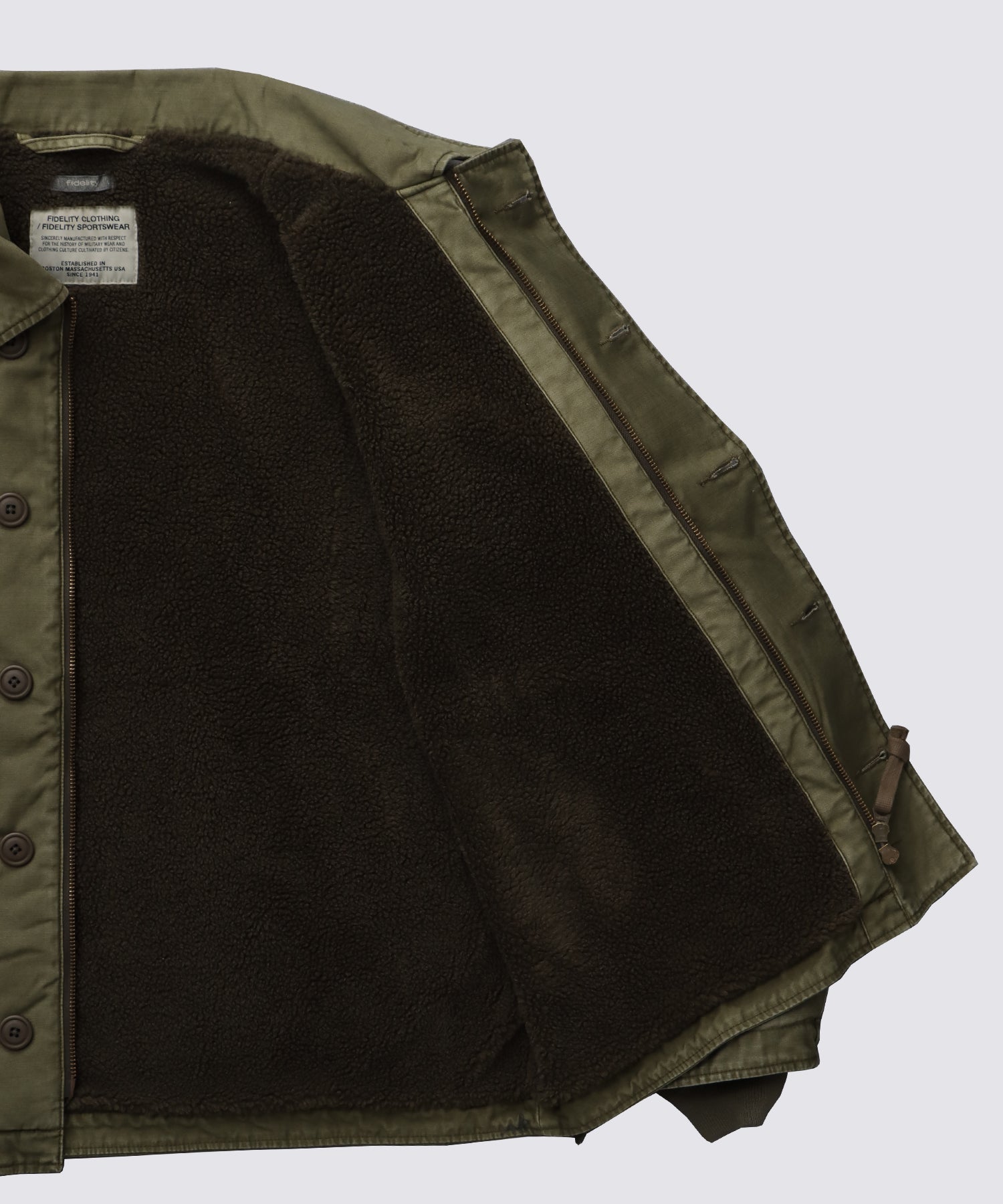 11月下旬お届け予定》OVER DYE A2 DECK JACKET (Khaki) | A-2デッキ