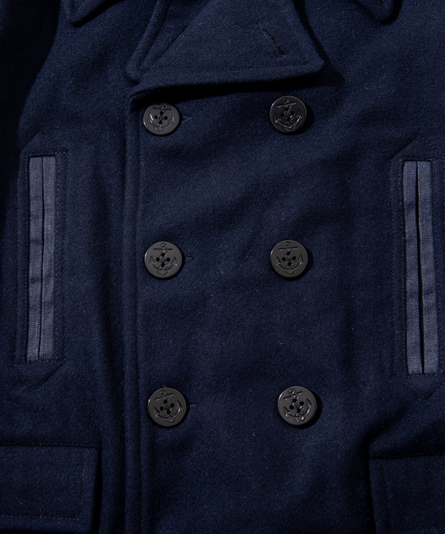 FIDELITY × BLUE BLUE 10B PEA COAT (Yankee Navy)