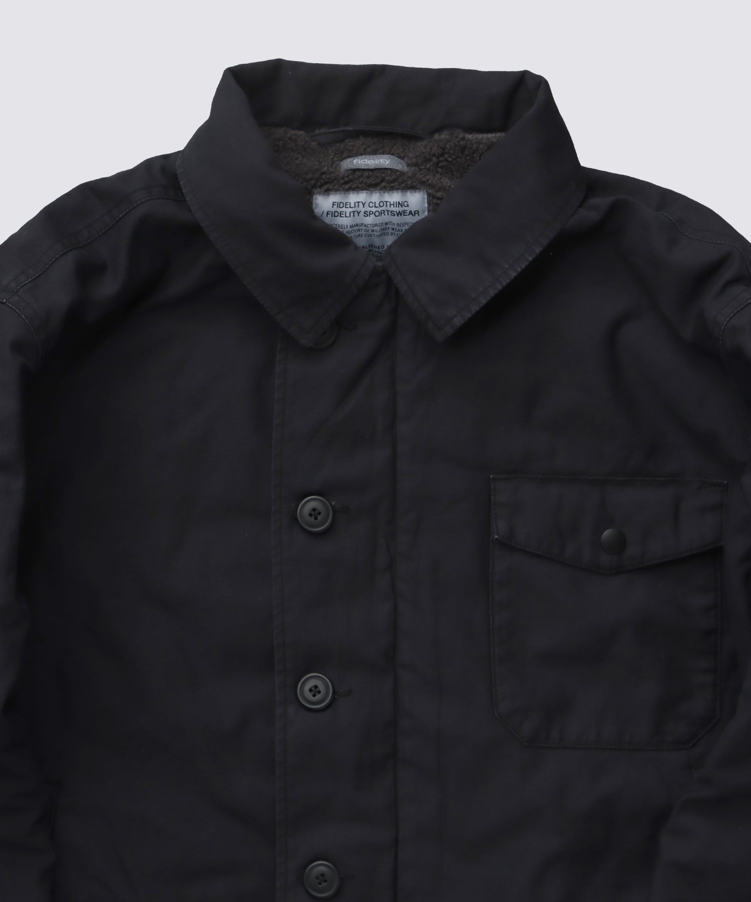OVER DYE A2 DECK JACKET (Black) | A-2デッキジャケット – FIDELITY