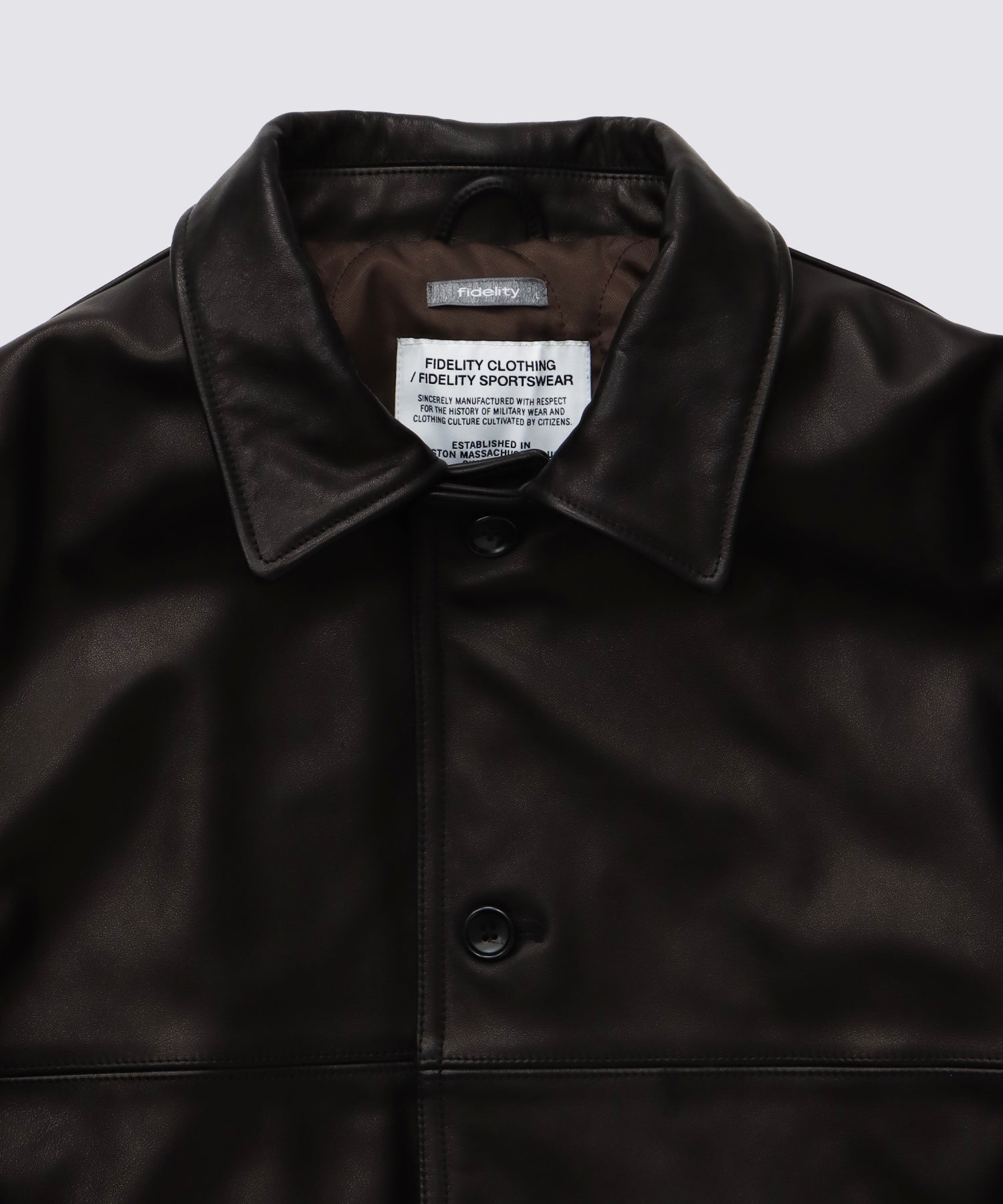 COW LEATHER CAR COAT (Black) | 牛革 | カーコートジャケット – FIDELITY