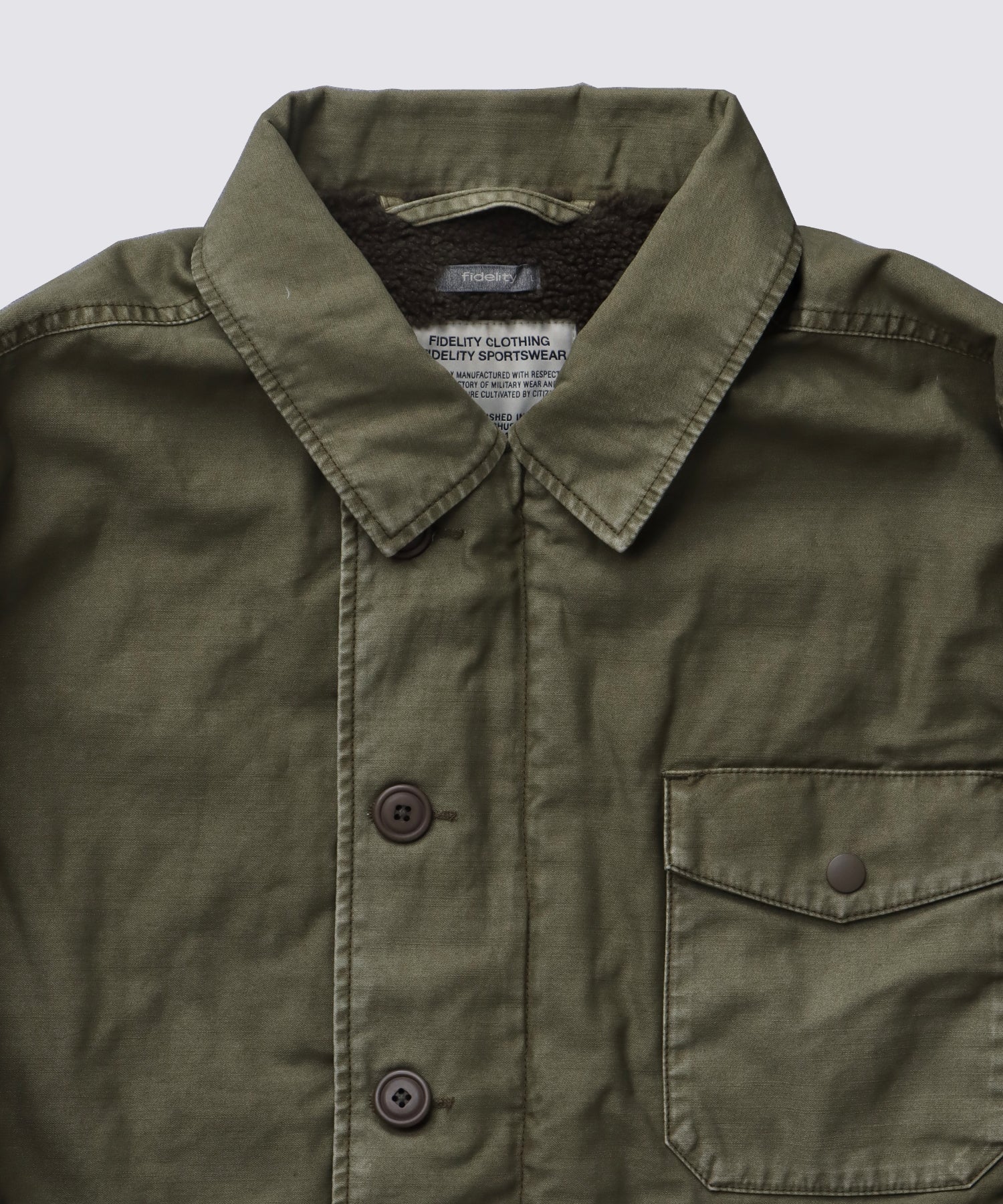 OVER DYE A2 DECK JACKET (Khaki) | A-2デッキジャケット – FIDELITY