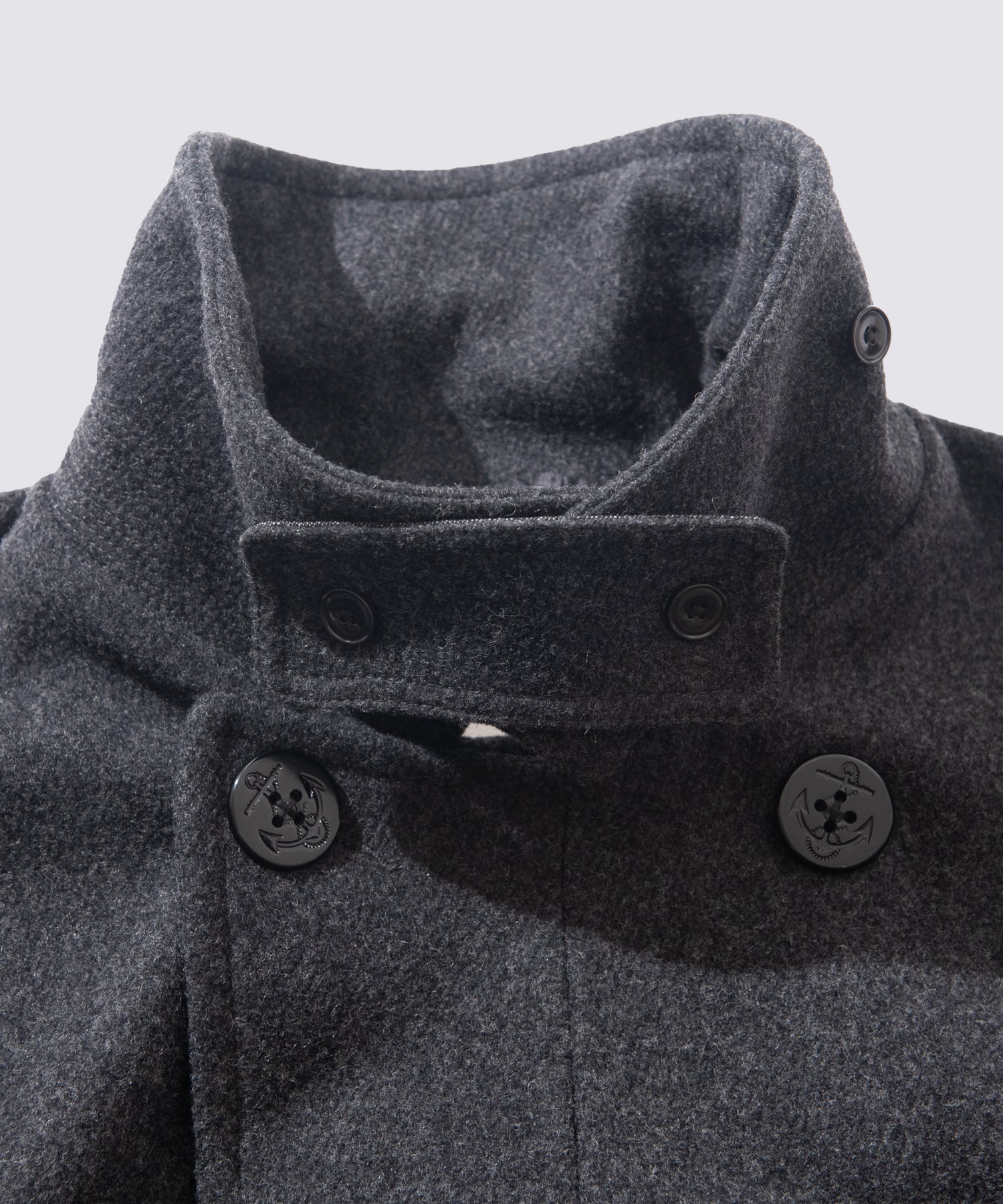 FIDELITY × BLUE BLUE 10B PEA COAT (Charcoal)