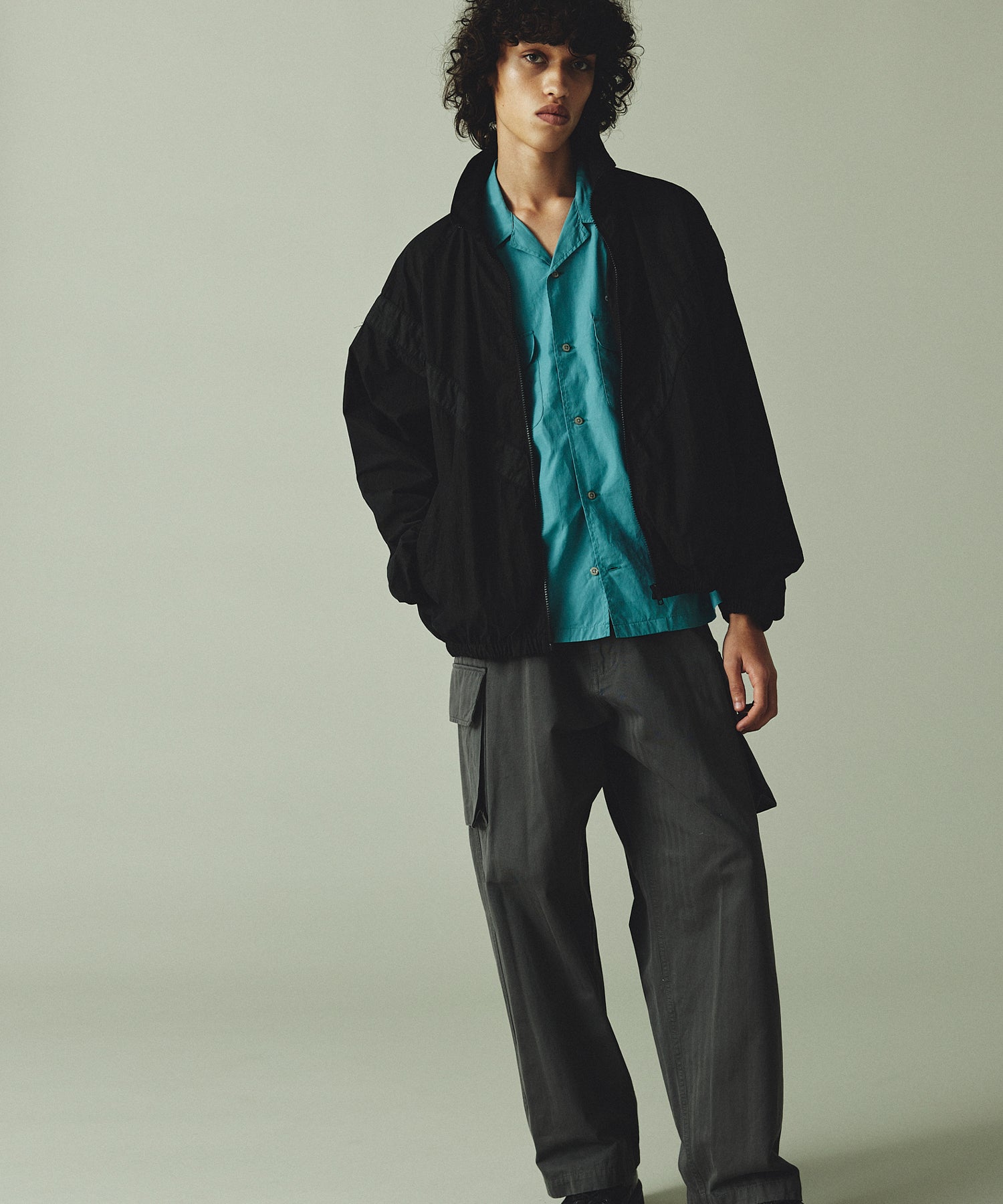 C/N OVER-DEYD TRAINING JACKET (Black) | トレーニング