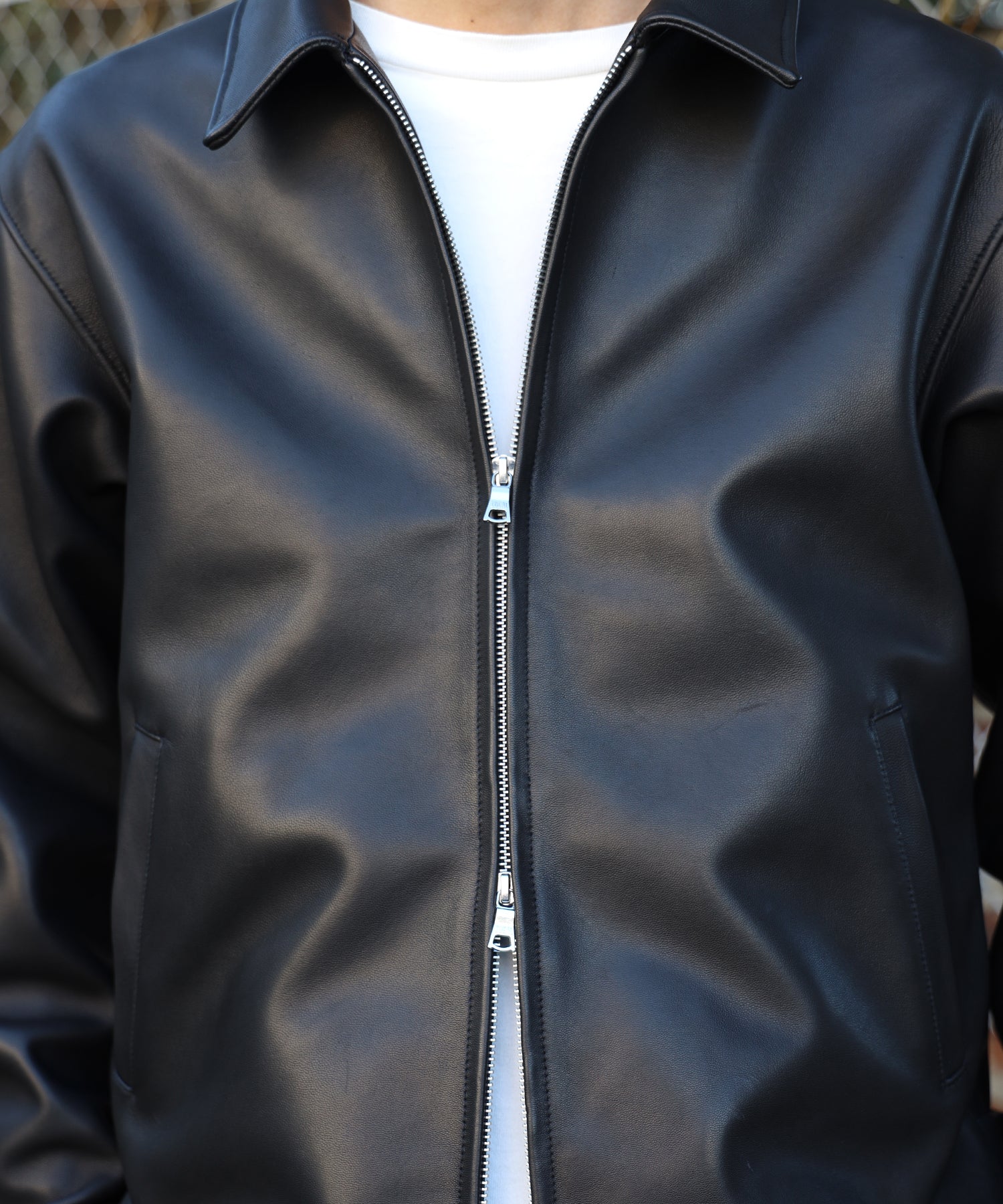 LAMB LEATHER ZIP BLOUSON | ラムレザージャケット – FIDELITY