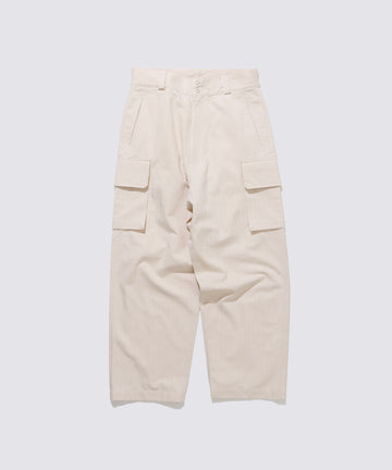 MILITARY TWILL CARGO PANTS (Off White)