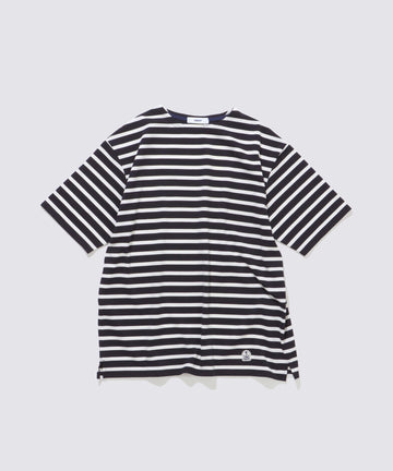 《4月下旬お届け予定》EMBLEM BOREDER S/S SHIRT (Yankee Navy)