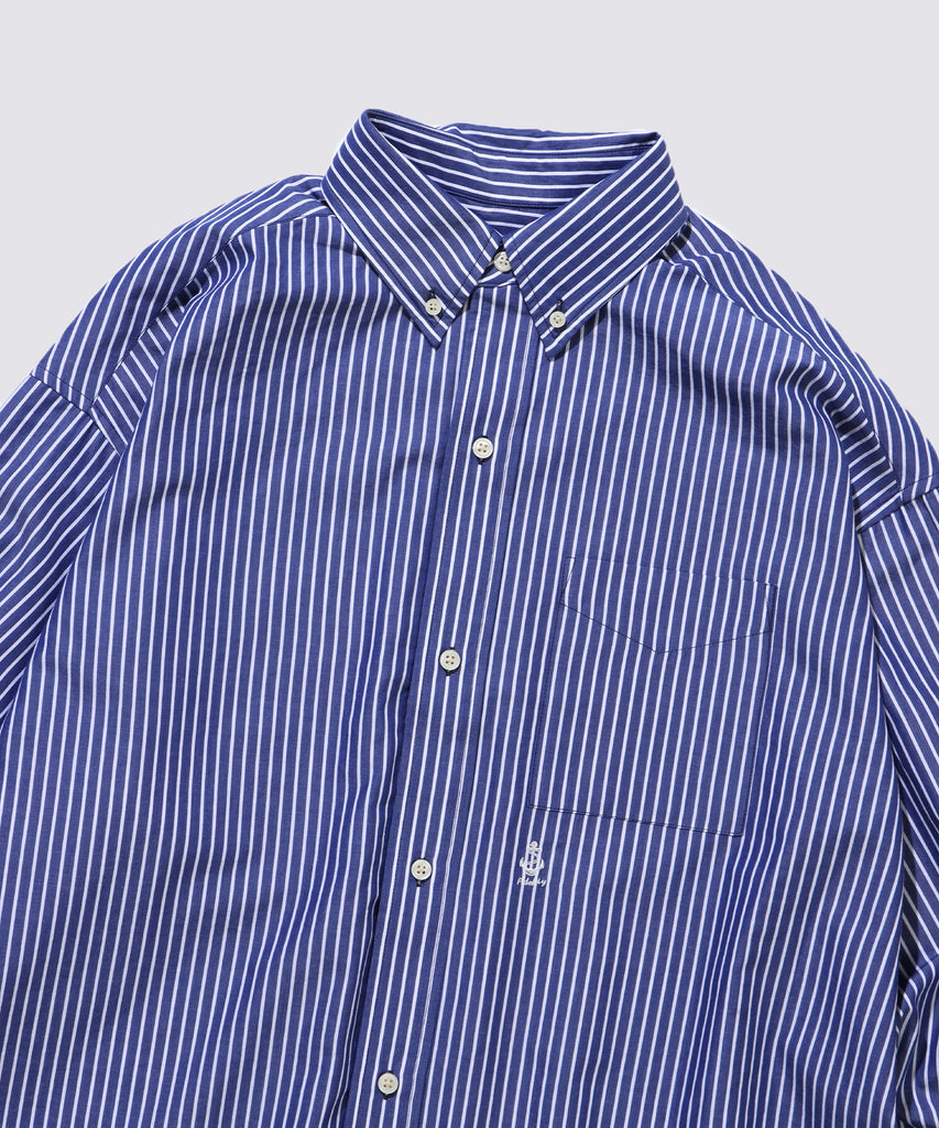BUTTON DOWN SHIRT (Navy Stripe)