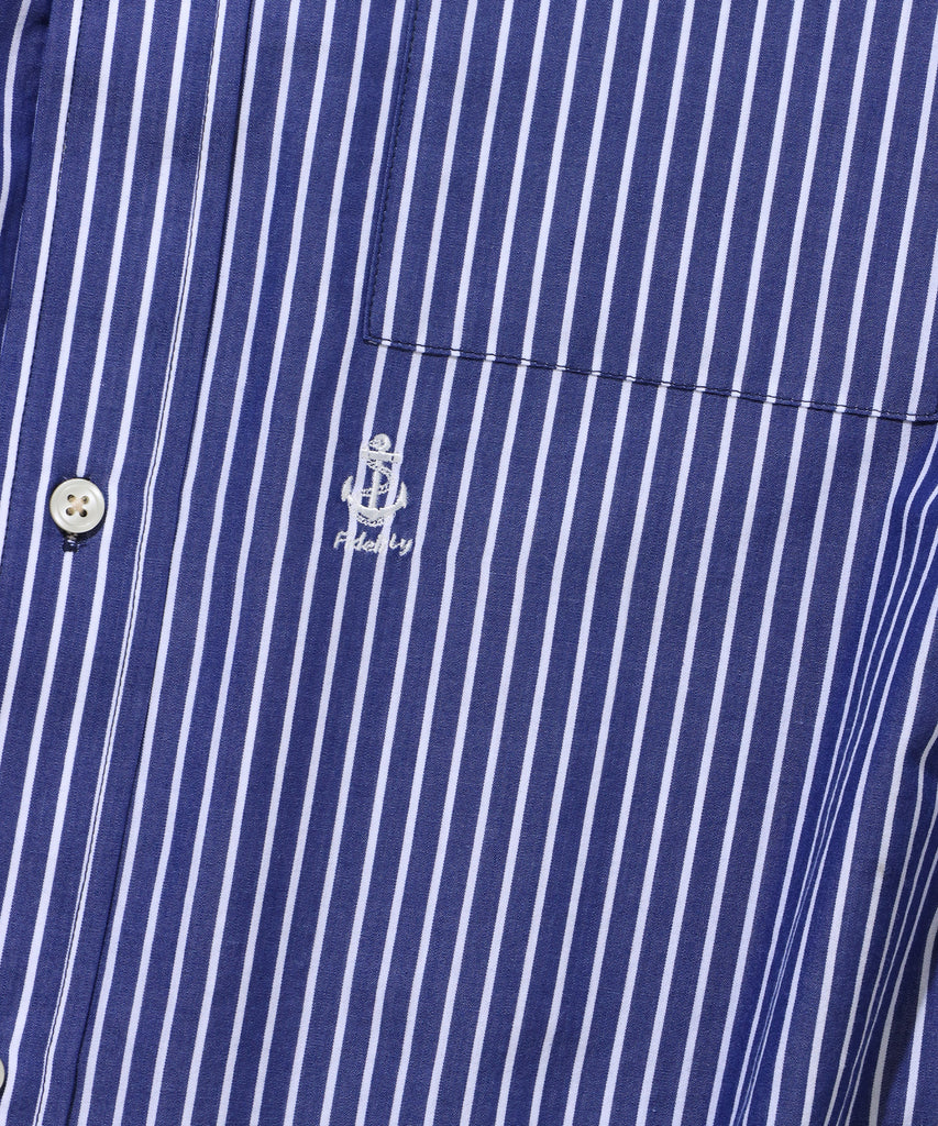 BUTTON DOWN SHIRT (Navy Stripe)