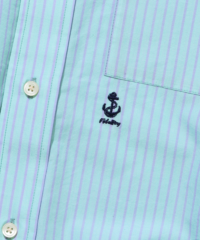 BUTTON DOWN SHIRT (Mint Stripe)