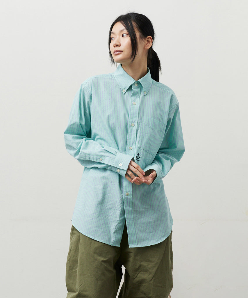 BUTTON DOWN SHIRT (Mint Stripe)
