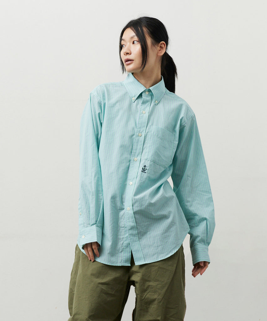 BUTTON DOWN SHIRT (Mint Stripe)