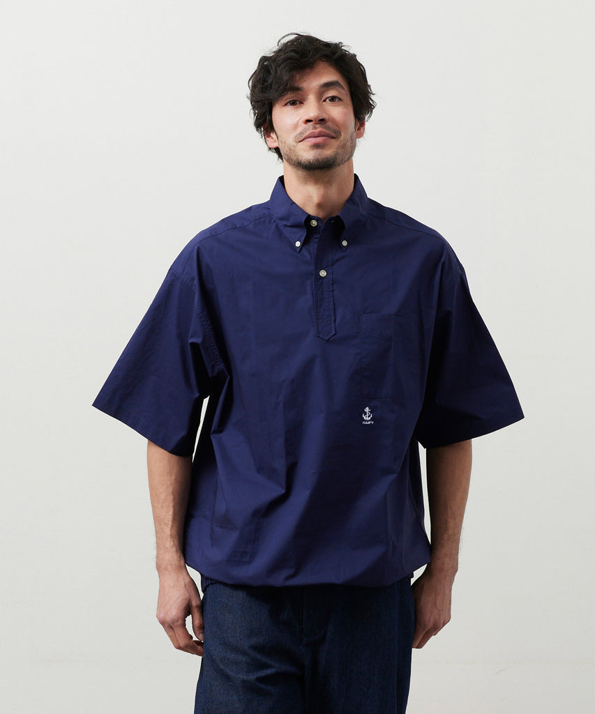 BUTTON DOWN S/S SHIRT PULLOVER (Navy)