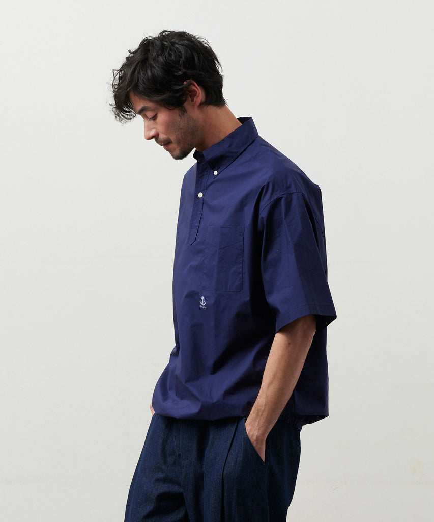 BUTTON DOWN S/S SHIRT PULLOVER (Navy)