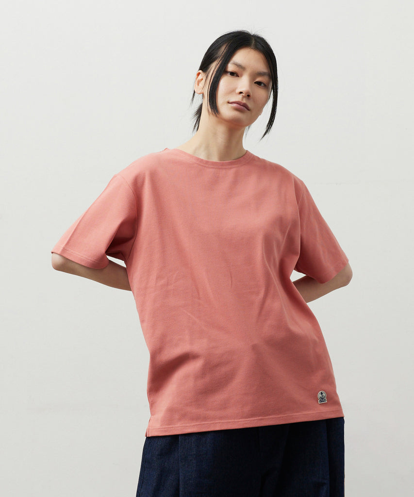 《4月下旬お届け予定》EMBLEM BASQUE S/S SHIRT (Salmon)