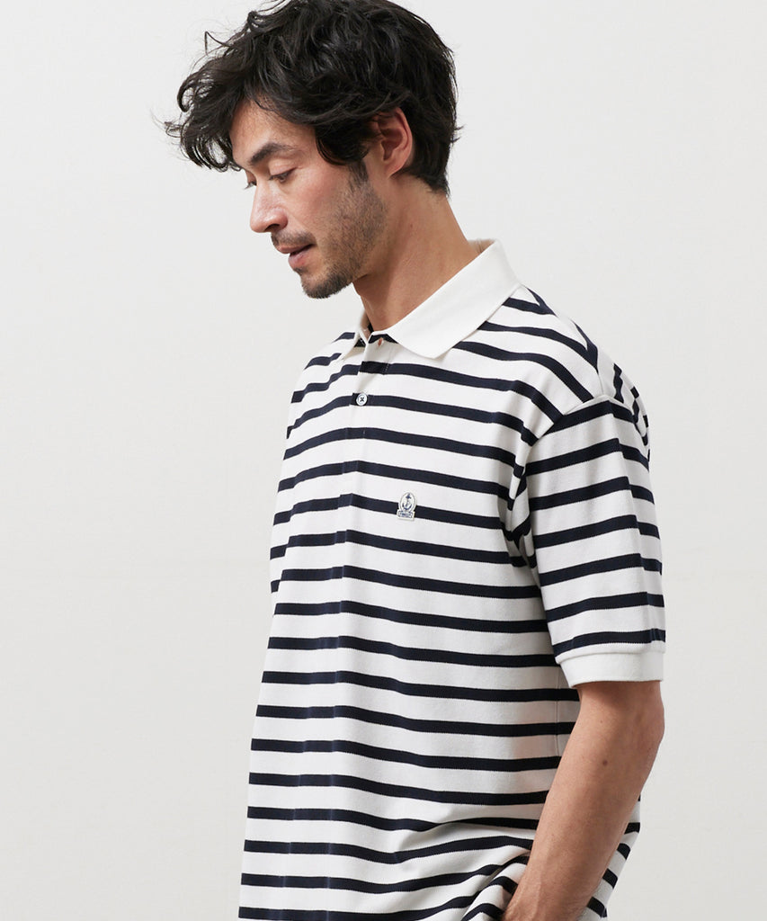 《4月下旬お届け予定》EMBLEM  BOREDER S/S POLO (Off White)