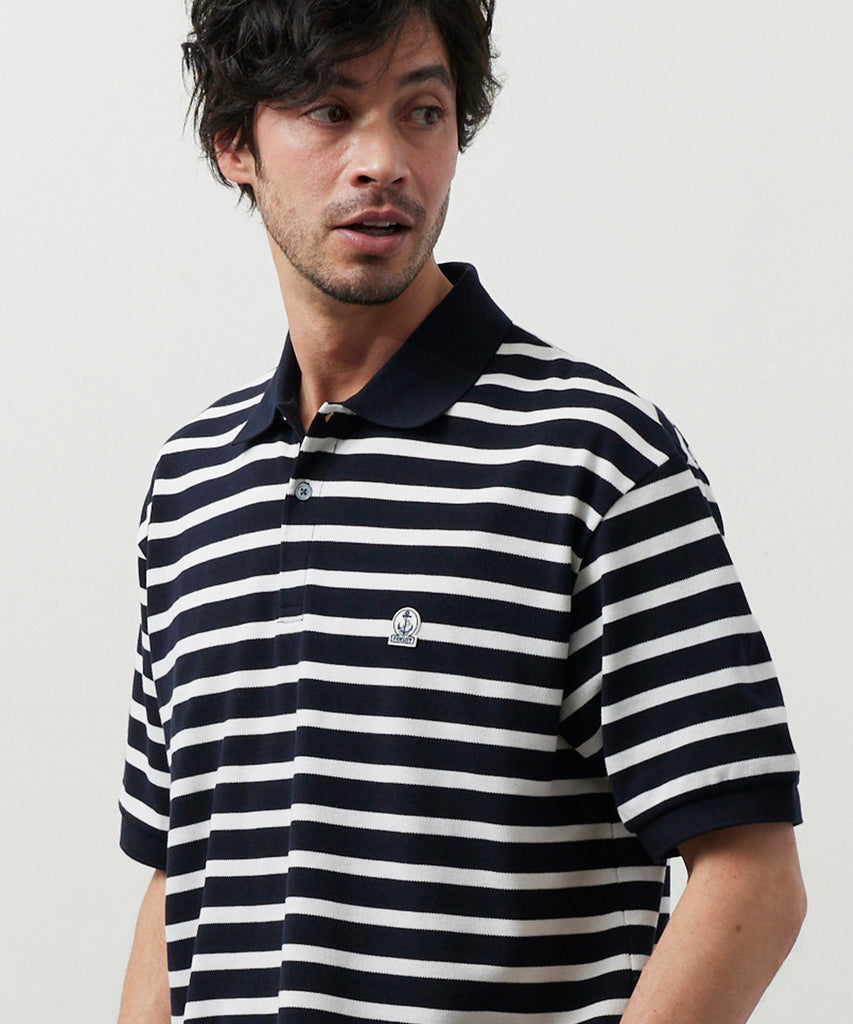 《4月下旬お届け予定》EMBLEM  BOREDER S/S POLO (Yankee Navy)